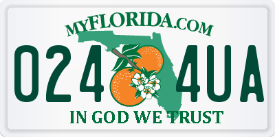 FL license plate 0244UA