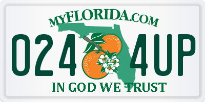 FL license plate 0244UP