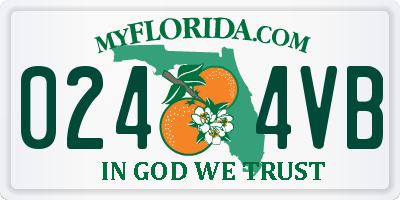 FL license plate 0244VB