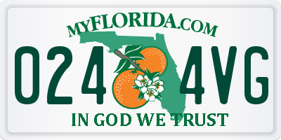 FL license plate 0244VG
