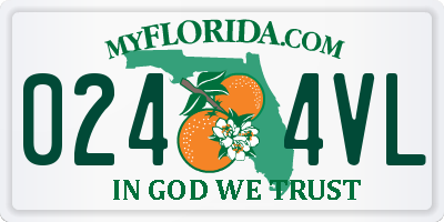 FL license plate 0244VL