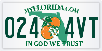 FL license plate 0244VT