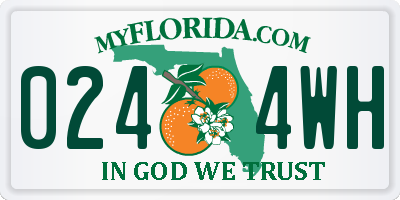 FL license plate 0244WH