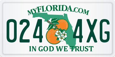 FL license plate 0244XG