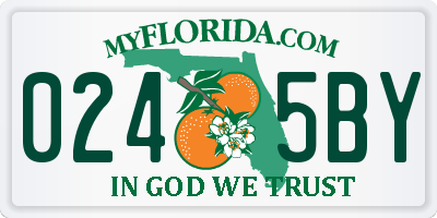 FL license plate 0245BY