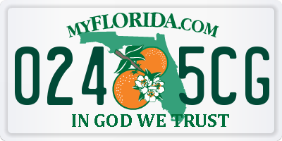 FL license plate 0245CG