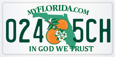 FL license plate 0245CH