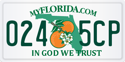 FL license plate 0245CP
