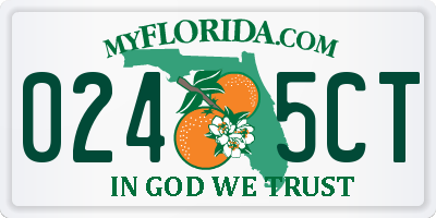 FL license plate 0245CT