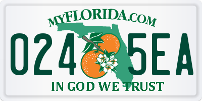 FL license plate 0245EA