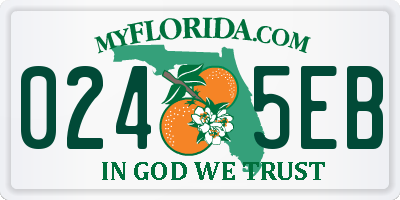 FL license plate 0245EB