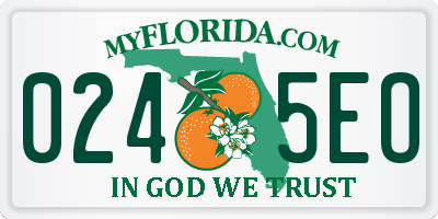 FL license plate 0245EO