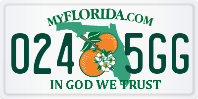 FL license plate 0245GG