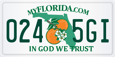 FL license plate 0245GI