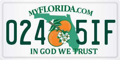 FL license plate 0245IF