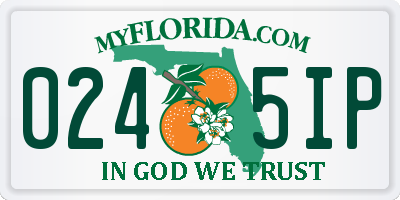 FL license plate 0245IP