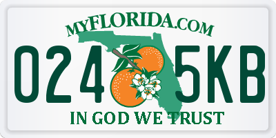 FL license plate 0245KB