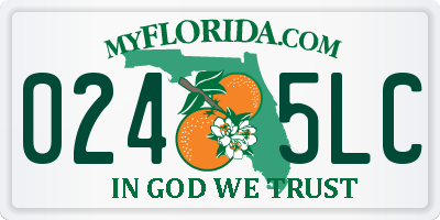 FL license plate 0245LC
