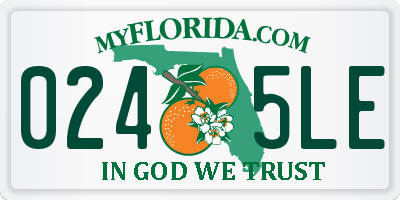 FL license plate 0245LE