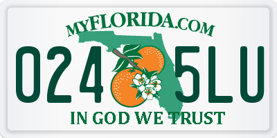 FL license plate 0245LU