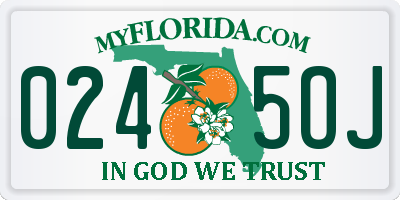 FL license plate 0245OJ