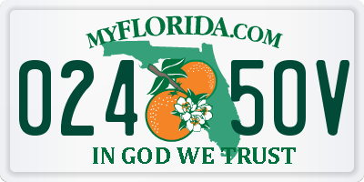 FL license plate 0245OV