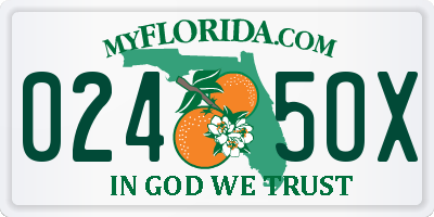 FL license plate 0245OX