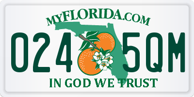 FL license plate 0245QM