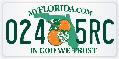 FL license plate 0245RC