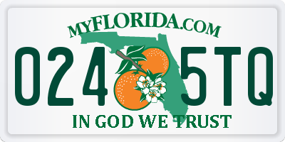 FL license plate 0245TQ