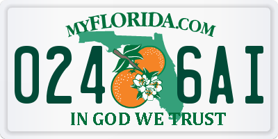 FL license plate 0246AI