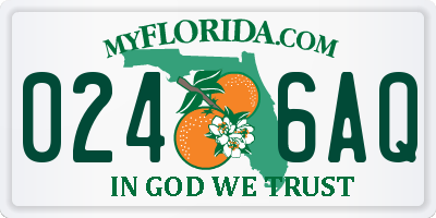 FL license plate 0246AQ