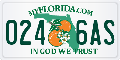 FL license plate 0246AS