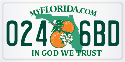 FL license plate 0246BD