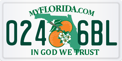 FL license plate 0246BL