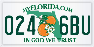 FL license plate 0246BU