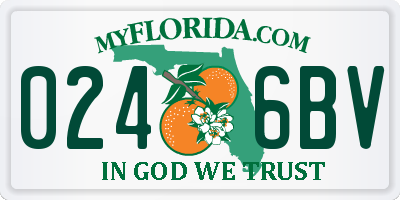 FL license plate 0246BV