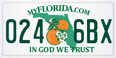 FL license plate 0246BX