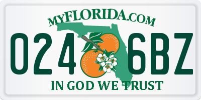 FL license plate 0246BZ