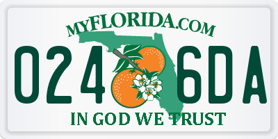 FL license plate 0246DA