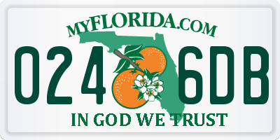 FL license plate 0246DB