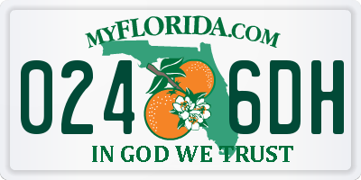 FL license plate 0246DH