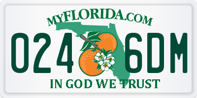 FL license plate 0246DM