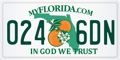 FL license plate 0246DN