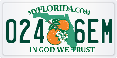 FL license plate 0246EM