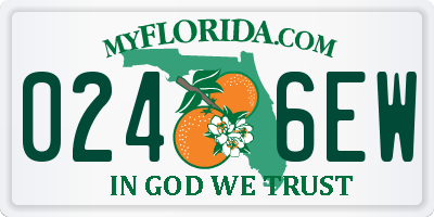 FL license plate 0246EW