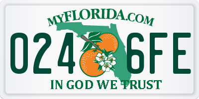 FL license plate 0246FE