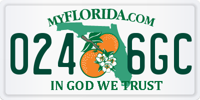 FL license plate 0246GC