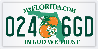 FL license plate 0246GD