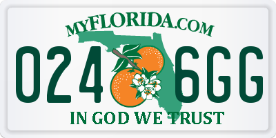 FL license plate 0246GG